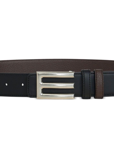 logo-buckle leather belt 