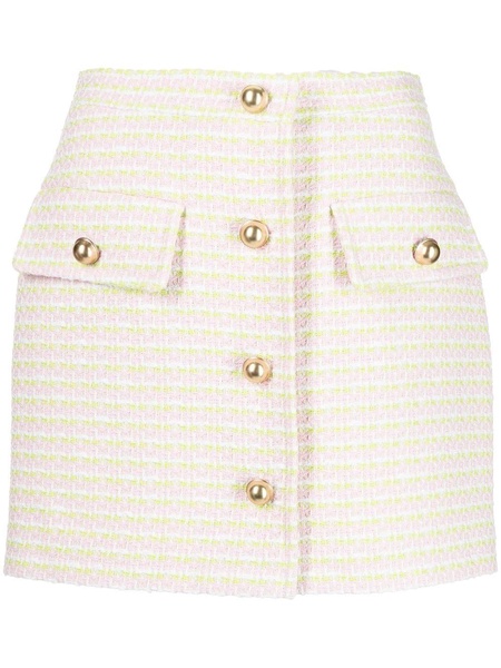 button-up mini skirt