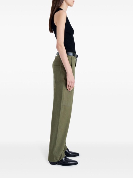 mid-rise cotton cargo pants