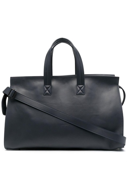 leather zip-up holdall