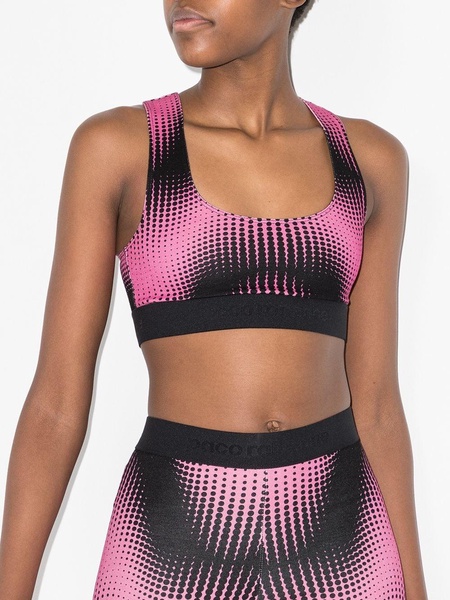 geometric-print sports bra