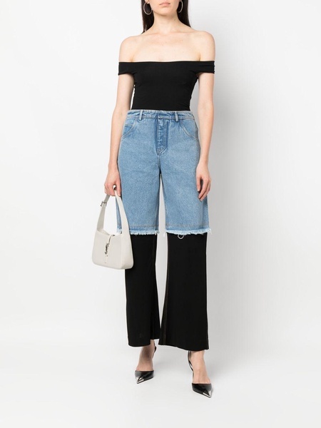 Deconstruct straight-leg jeans