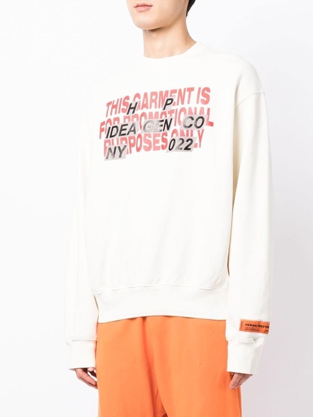 slogan-print long-sleeved sweatshirt