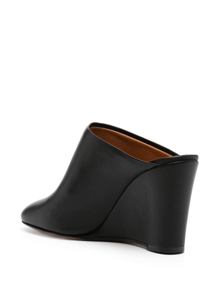 85mm round-toe leather mules