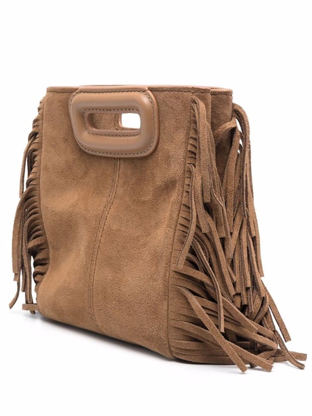 mini M fringed suede tote bag