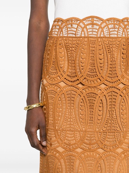 openwork midi skirt