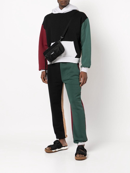 Colourblock panelled track pants