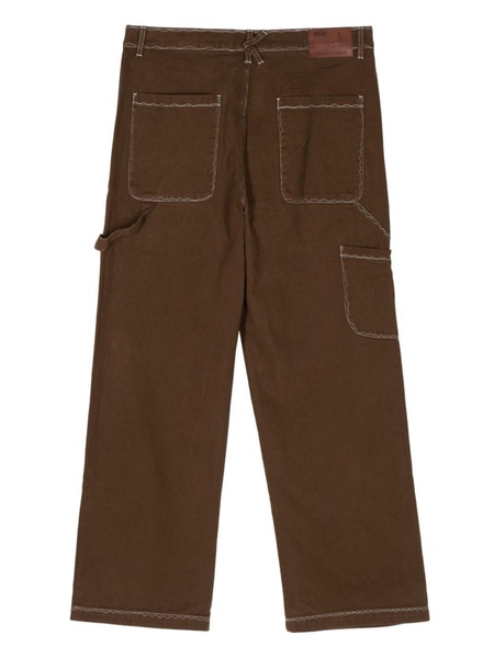 Messy Stitched work-style trousers