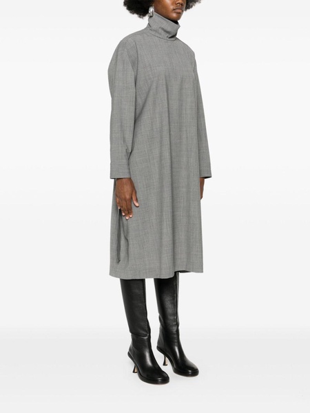 mélange-effect midi oversized dress