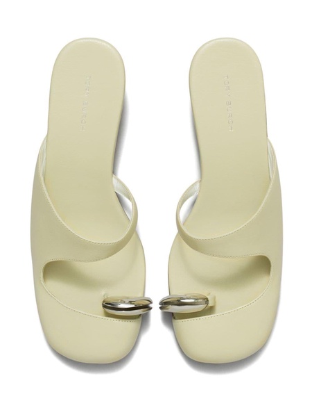 pierced 45mm wedge mules