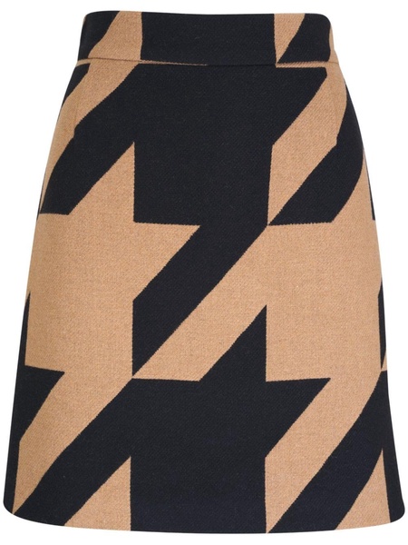 houndstooth-pattern skirt 