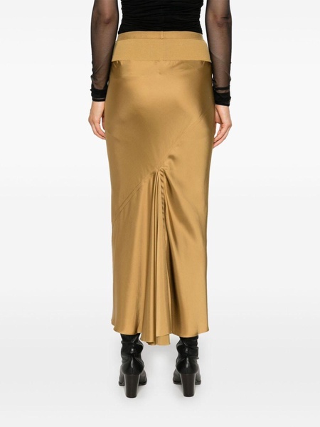 Brown Satin Skirt