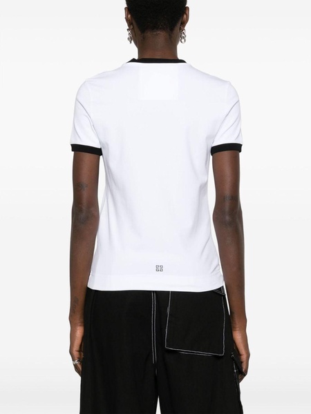 White/Black logo-print cotton T-shirt