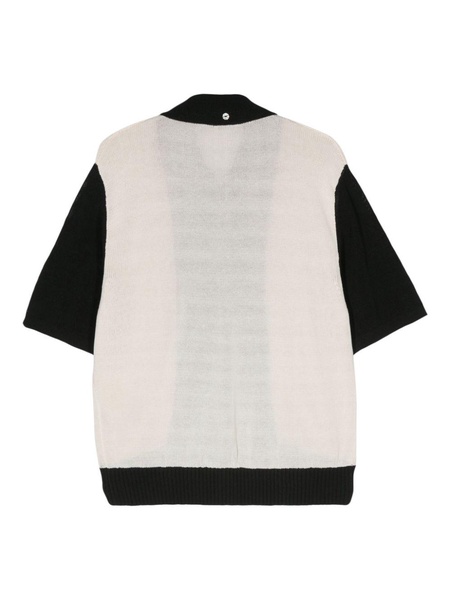 colourblock knitted shirt