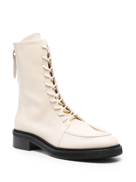 low heel combat boots