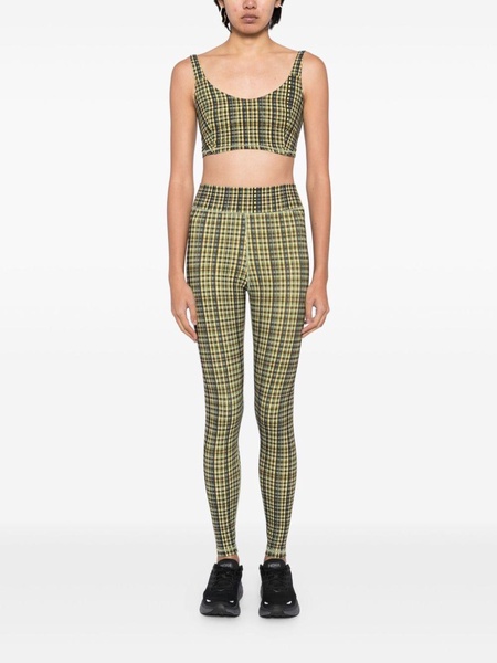 checked crop top