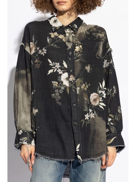 floral-motif shirt