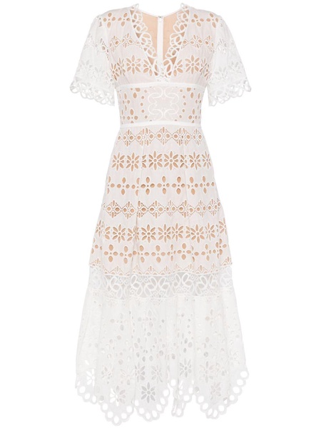 broderie anglaise midi dress