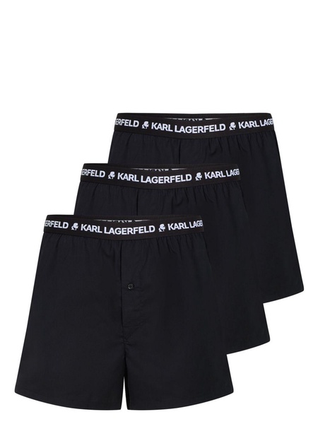 logo-waistband woven boxer shorts (pack of three)