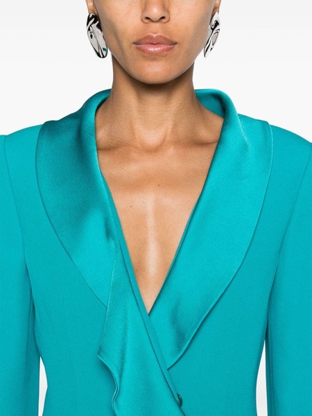 shawl-lapels double-breasted blazer