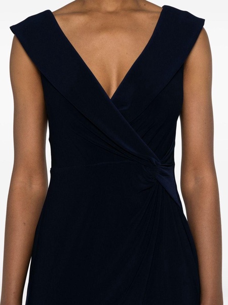 gathered-detail sleeveless mini dress