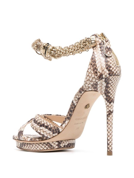 snake-print sandals 