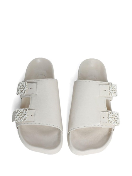 Ease Leather Double-Strap Slides