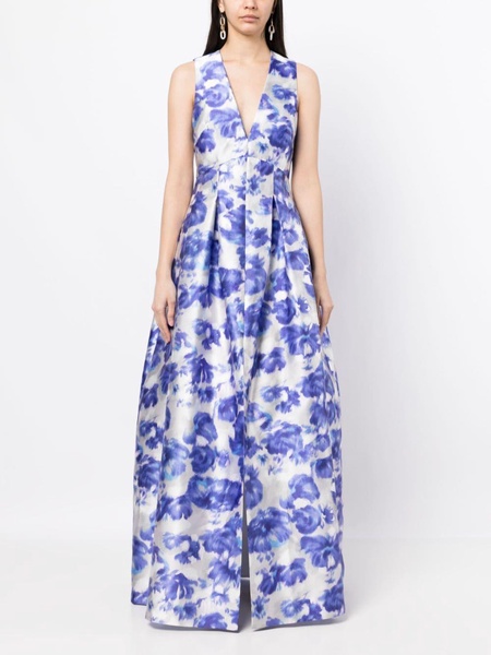 Brooke watercolour-effect gown