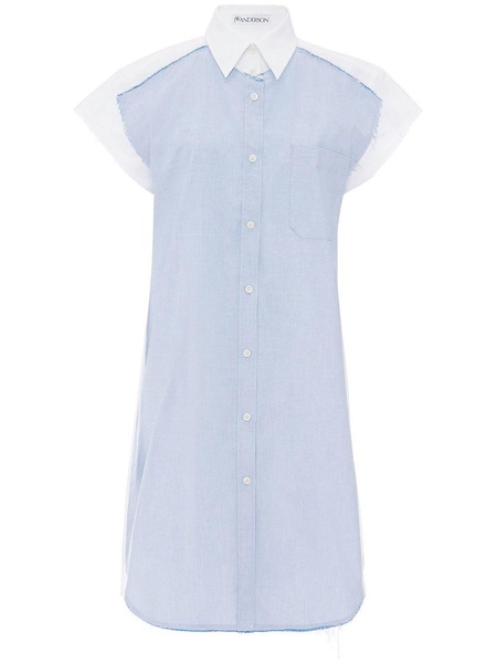 layered-detail shirt dress