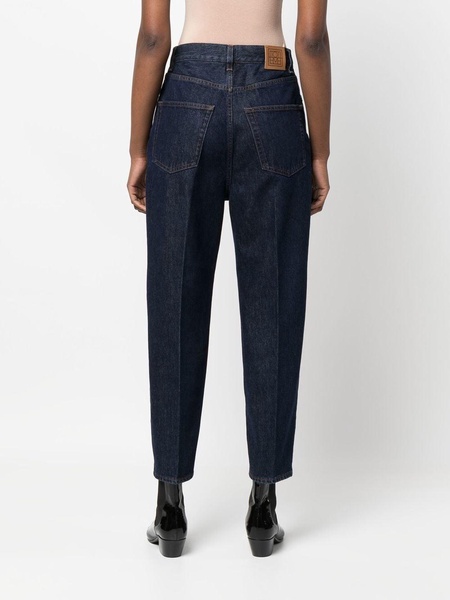 high-waist cropped jeans