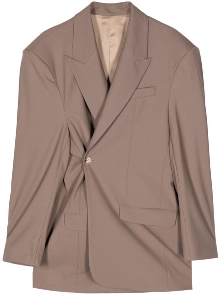 asymmetric stretch-wool blazer