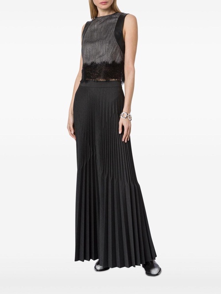 pleated maxi skirt