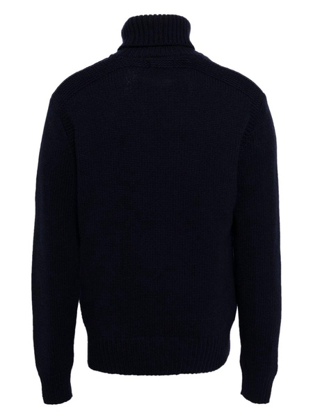 high-neck wool-cashmere blend sweater