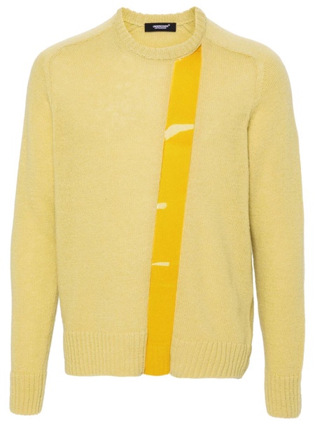 transparent-trim wool jumper