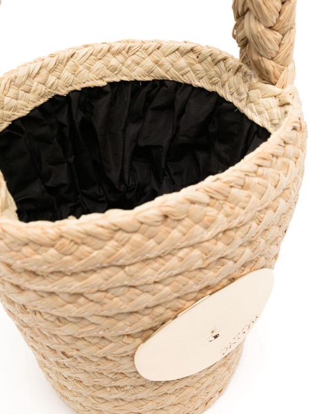 Iconic raffia bucket bag