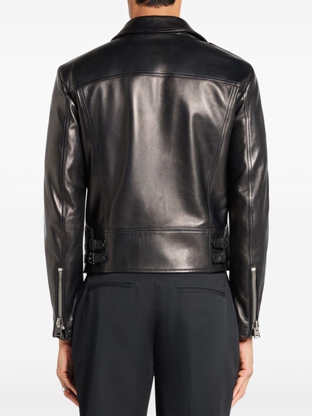 leather biker jacket