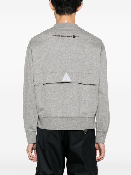 Grey Logo Print Cotton Sweatshirt