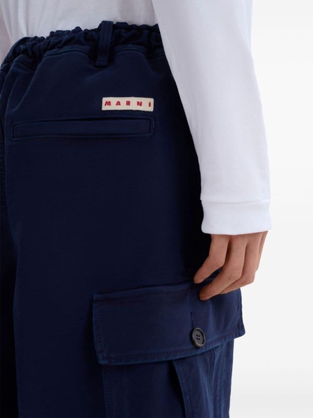 cargo-pocket cotton trousers 