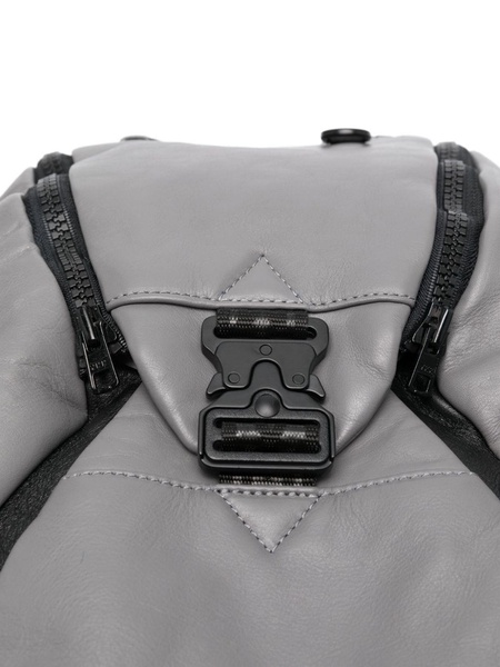 panelled leather backpack