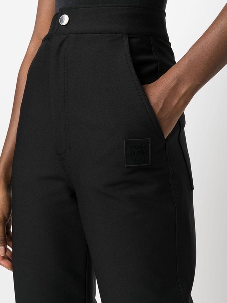 high-waisted straight-leg trousers