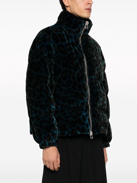 leopard-print padded jacket