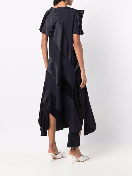 asymmetric panelled dress