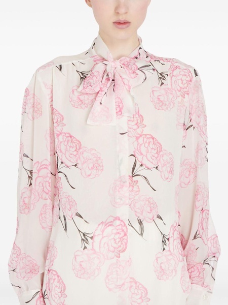 floral-print blouse