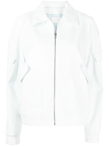 zip-up fitted bomber jacket