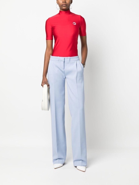 straight-leg tailored trousers