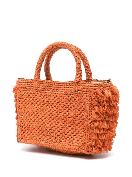 Cocktail raffia tote bag