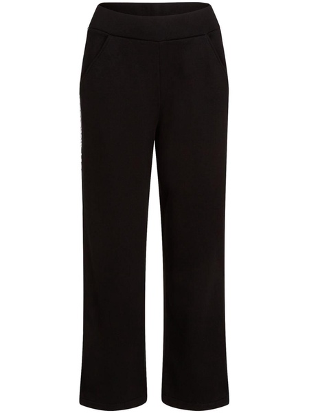 logo-tape wide-leg trousers