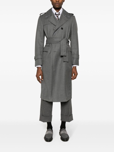 wool double-breasted trench coat