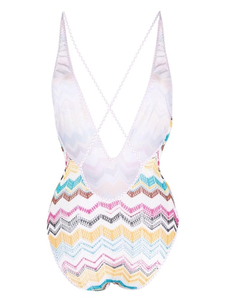 zig-zag knitted swimsuit