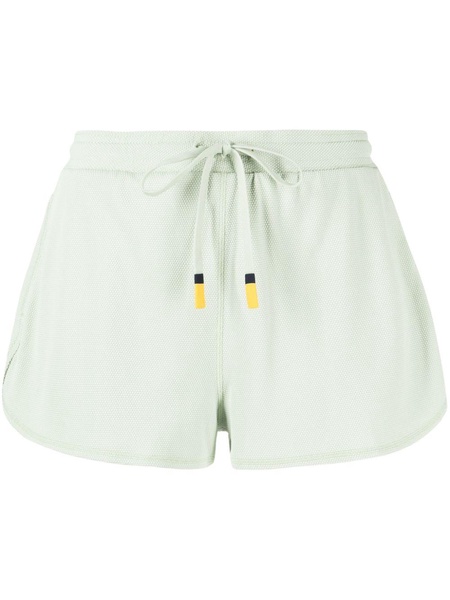 logo-print mid-rise mini shorts